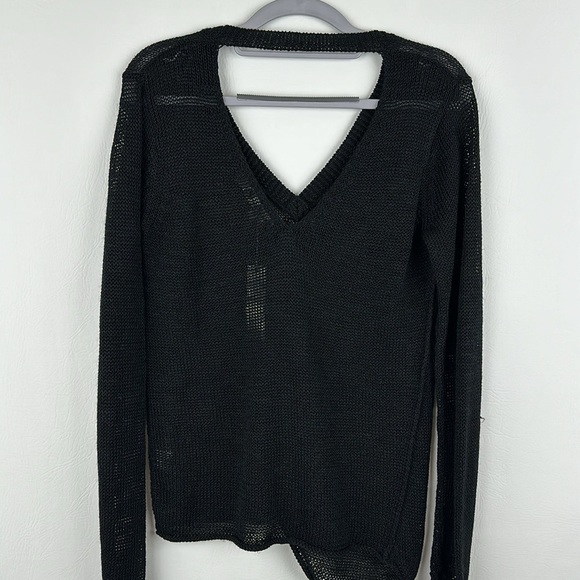NWT 360 Sweater Loose Knit Long Sleeve Asymmetrical Sweater Top - Picture 6 of 10